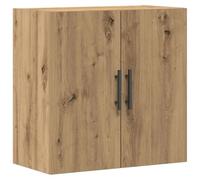 vidaXL Armario de Pared de Roble Hecho a Mano 60x31.5 x 60 cm, solución Moderna de Almacenamiento en Madera Maciza con 2 Puertas, un Mueble Interior Elegante, Organizador para el hogar, estantería p