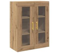 vidaXL Armario de Pared con Puertas Vidrio Roble Artisan 69,5x34x90 cm