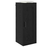 vidaXL Armario de Pared Roble Negro 34,5 x 34 x 90 cm, Salón, solución de Almacenamiento Moderna, armarios Mural, gestión de Espacio, estanterías eficientes