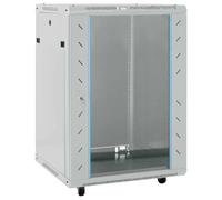 vidaXL Mueble de Almacenamiento Industrial - Armario Rectangular para Oficina y Sala de Estar, Seguro, Estilo Urbano, Diseño de Acero con Cristal Templado