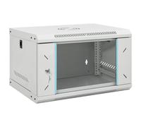 vidaXL Armario Rack de servidores de Pared 6U 19" IP20 53x40x30 cm, Rack de Red 6U, armarios de Red, Armario de Red de Almacenamiento, Armario de Red
