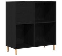 vidaXL Armario de Registros Negro Roble 84.5 x 38 x 39 cm - Madera de Ingeniería, Solución de Almacenamiento Moderna para Sala de Estar y Oficina, Diseño Elegante y Versátil, Requiere Montaje, Organ