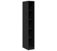 vidaXL Armario Roble Negro 30X50X200 cm Closet Durable de Madera Elaborada con Estantes para Almacenamiento Interior de Dormitorio Diseño Moderno Elegante Laqueado Amplio