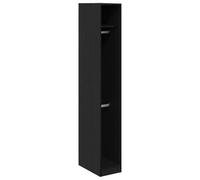vidaXL Moderno Juego de Armarios de Roble Negro Con Estantes Integrados 2 Piezas Solución de Almacenamiento para Dormitorio y Sala de Estar Muebles Duraderos de MDF Estilo Moderno 30 X 50 200 cm