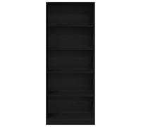 vidaXL Armario de Roble Negro 80 x 50 x 200 cm. Mueble de Almacenamiento Duradero Hecho de Madera contrachapada, con estantes Integrados Dormitorio, Ideal para Guardar Cosas y orga
