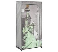 vidaXL Armario de Tela Ropero Organización de Casa Hogar Excelente Solución Almacenaje Práctico Ideal Robusto Duradero Amplio New York 75x45x160cm