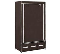 vidaXL Armario de Tela Ropero Organización Ropa Casa Hogar Excelente Solución Almacenaje Práctico Ideal Robusto Duradero Amplio Marrón 87x49x159cm