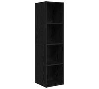 vidaXL Armario de TV de Pared, Hecho en Madera de ingeniería Color Roble Negro, Mide 37 x 37 x 142.5 cm. Es una Buena opción para el Almacenamiento, Tiene un diseño Moderno, Ahorra Espacio y es Solo