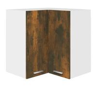 vidaXL Armario Colgante Esquina Corredor Pasillo Tocador Entrada Ducha Aseo Cuarto Aparador Decoración Adorno Contrachapada Roble Ahumado