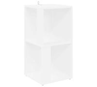 vidaXL Armario Esquinero Estante de Libros Estantería Librería Almacenamiento Adorno Decoración Estudio Madera Contrachapada Blanco 33x33x67cm