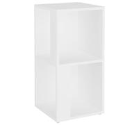 vidaXL Armario Esquinero Estante de Libros Estantería Librería Almacenamiento Adorno Decoración Estudio Madera Contrachapada Blanco 33x33x67cm