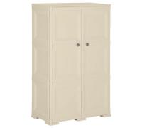 vidaXL Armario Estante Almacenaje Bastidor Servicio Herramienta Organizador Hogar Domésticos Oficina de Plástico Diseño de Madera Blanco 79x43x125 cm