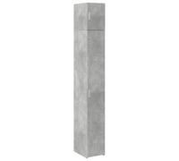 vidaXL Armario estrecho madera ingeniería gris hormigón 30x42,5x225 cm