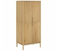 vidaXL Armario Floro Madera Maciza de Pino marrón Cera 77x53x171 cm, Armario de almacenaje, Organizador de armarios, Organizador de Ropa, ropero