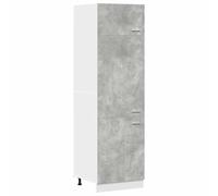 vidaXL Armario frigorífico Lyon – Madera contrachapada, Gris hormigón, 60 x 57 x 207 cm