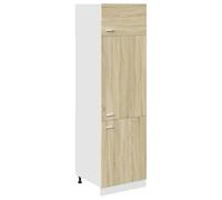 vidaXL Mueble frigorífico “Lyon” Madera ingeniería Roble Sonoma