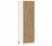 vidaXL Armario frigorífico Lyon Roble Artesanal 60x57x207 cm Madera de ingeniería
