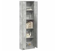 vidaXL Armario Gris Concreto Grande 55X25X189 cm Madera Ingenierizada con Amplio Almacenamiento Y Diseño Moderno para Dormitorio Sala de Estar Minimalista Estiloso