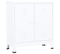 vidaXL Armario Industrial Oficina Despacho Archivos Estudio Almacenamiento Muebles Estante Decoración Acero Blanco 90x40x100 cm