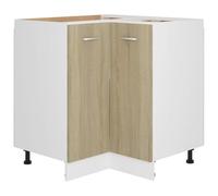 vidaXL Armario de Cocina Muebles Mobiliario Duradero Mesa Trabajo Almacenamiento Cuenco Plato Olla Alacena Contrachapada Roble Sonoma 75,5x75,5x80,5cm