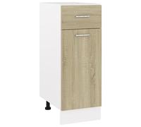vidaXL Armario de Cocina Muebles Duradero Mesa de Trabajo Almacenamiento Cuencos Platos Ollas Alacena Madera Ingeniería Roble Sonoma 30x46x81,5cm