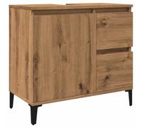 vidaXL Armario Lavabo baño Madera ingeniería Roble Artisan 65x33x60 cm, Mueble de Lavabo de baño, tocador de baño, Mueble de baño