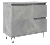 vidaXL Armario Lavabo baño Madera ingeniería Roble hormigón 65x33x60cm, Armario de Lavabo, Armario de baño, Mueble de tocador, gabinete de baño