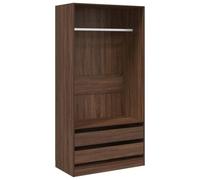 vidaXL Armario Madera contrachapada marrón Roble 100x50x200 cm