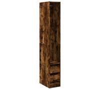 vidaXL Armario Madera de ingeniería Color Roble Ahumado 30x50x200 cm