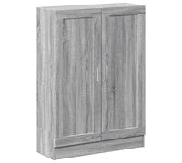 vidaXL Armario, Organizador Estantería de Almacenaje para Libros, Separador de Ambientes, Librería para Oficina, Madera de Ingeniería Gris Sonoma