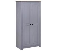 vidaXL Armario Panamá Range Mobiliario Interior Hogar Elegante Práctico Moderno Duradero Resistente Robusto 80x50x171.5cm Gris Madera Maciza Pino