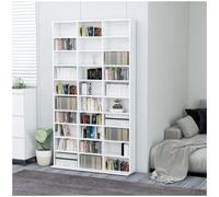 vidaxl Armario para CDs madera contrachapada blanco 102x16x177,5 cm