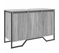 vidaXL Armario para debajo del lavabo, armario bajo para cuarto de baño, armario de baño con espacio de almacenamiento, armario de baño, armario bajo lavabo, gris Sonoma madera