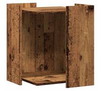vidaXL Armario para gatos, caja de arena para gatos, mesa auxiliar para gatos, muebles para gatos, diseño oculto, aspecto de madera vieja, material de madera