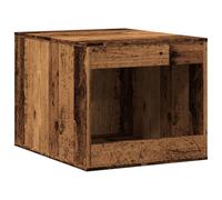 vidaXL Armario para gatos, caja de arena para gatos, mesa auxiliar para gatos, muebles para gatos, diseño oculto, aspecto de madera vieja, material de madera