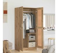 vidaXL Armario para guardar cosas, organizador de ropa y muebles rústicos. de almacenamiento con compartimento.