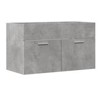 vidaXL Armario para Lavabo contrachapada Gris hormigón 80x38,5x46 cm, Armario para lavamanos, Armario de baño, Armario, armarios para lavamanos