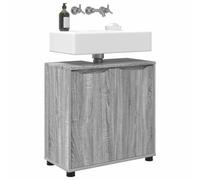 vidaXL Armario para Lavabo de baño Manual Gris Sonoma 60 x 30 x 60 cm, Armario de baño Ajustable, Mueble Moderno, Gran Almacenamiento, Resistente a la Humedad, estanterías Abiertas