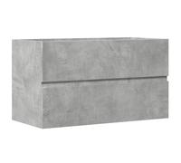 vidaXL Armario para Lavabo contrachapada Gris hormigón 90x38,5x45 cm, Armario del baño, Estante, Armario del baño, Armario, Armario de Almacenamiento