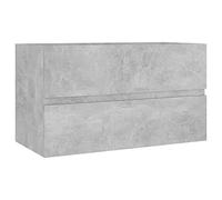 vidaXL Armario para Lavabo Lavamanos Inodoro Aseo Muebles Mobiliario Almacenamiento Estante Robusto Estable Contrachapada Gris Hormigón 80x38,5x45 cm