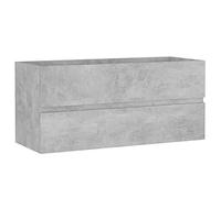 vidaXL Armario para Lavabo Lavamanos Inodoro Aseo Muebles Mobiliario Almacenamiento Estante Robusto Estable Contrachapada Gris Hormigón 100x38,5x45 cm