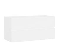 vidaXL Armario para Lavabo Lavamanos Inodoro Aseo Muebles Mobiliario Almacenamiento Estante Robusto Estable Madera Contrachapada Blanco 90x38,5x45 cm