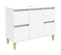 Vidaxl armario para lavabo madera contrachapada blanco 80x33x60 cm
