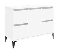 vidaXL Armario para lavabo Madera contrachapada Blanco 80x33x60 cm