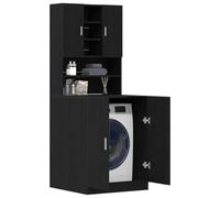 vidaXL Armario para Lavadora 2 pcs Roble Negro 70,5 x 71,5 x 181,5 cm, Salón, Moderno Almacenamiento para Lavadora, Organizador Compacto, Armario Duradero, Mueble Elegante, diseño eficiente