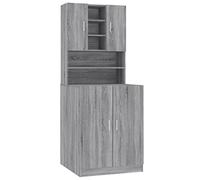 vidaXL Armario para lavadora – Estantería de madera contrachapada gris Sonoma