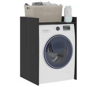 vidaXL Armario para Lavadora Roble Negro 67,5 x 62 x 97 cm, Baño, Moderno, diseño Rectangular, Materiales duraderos, soluciones amplias de Almacenamiento para Cada hogar, Estilo de organización Intel