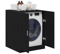 vidaXL Armario para Lavadora Roble Negro 70,5 x 71,5 x 91,5 cm | Mucho espacio para tus cosas de lavandería, Un diseño moderno que va bien con tu decoración,