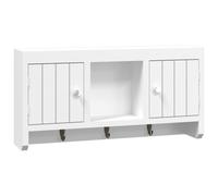 vidaXL Armario para Llaves Blanco contrachapada y Acero 40x8,5x20 cm