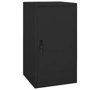 vidaXL Armario para Sillas de Montar Monturas con Estante Casillero Equipo de Hípica Cuarto de Arreos Almacenaje Acero Negro 53x53x105 cm